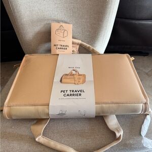 Wild One Tan Pet Travel Carrier